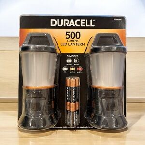 NEW Duracell Pair Of 500 Lumens LED Lantern - 5 Different Modes - Batteries Incl
